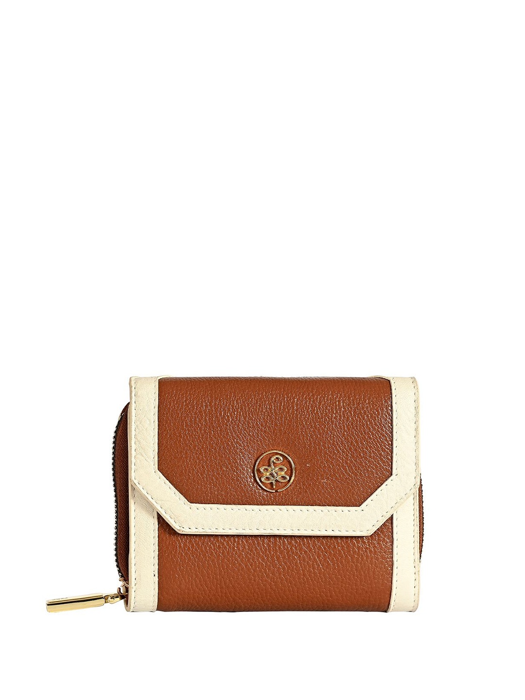 

Eske Women Leather Zip Around Wallet, Brown