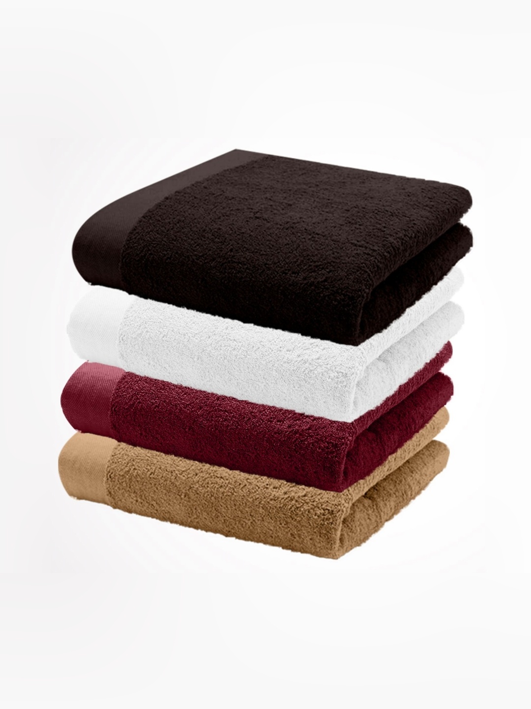 

HOME PLUS STUDIOS White & Maroon 4 Cotton 650 GSM Bath Towel
