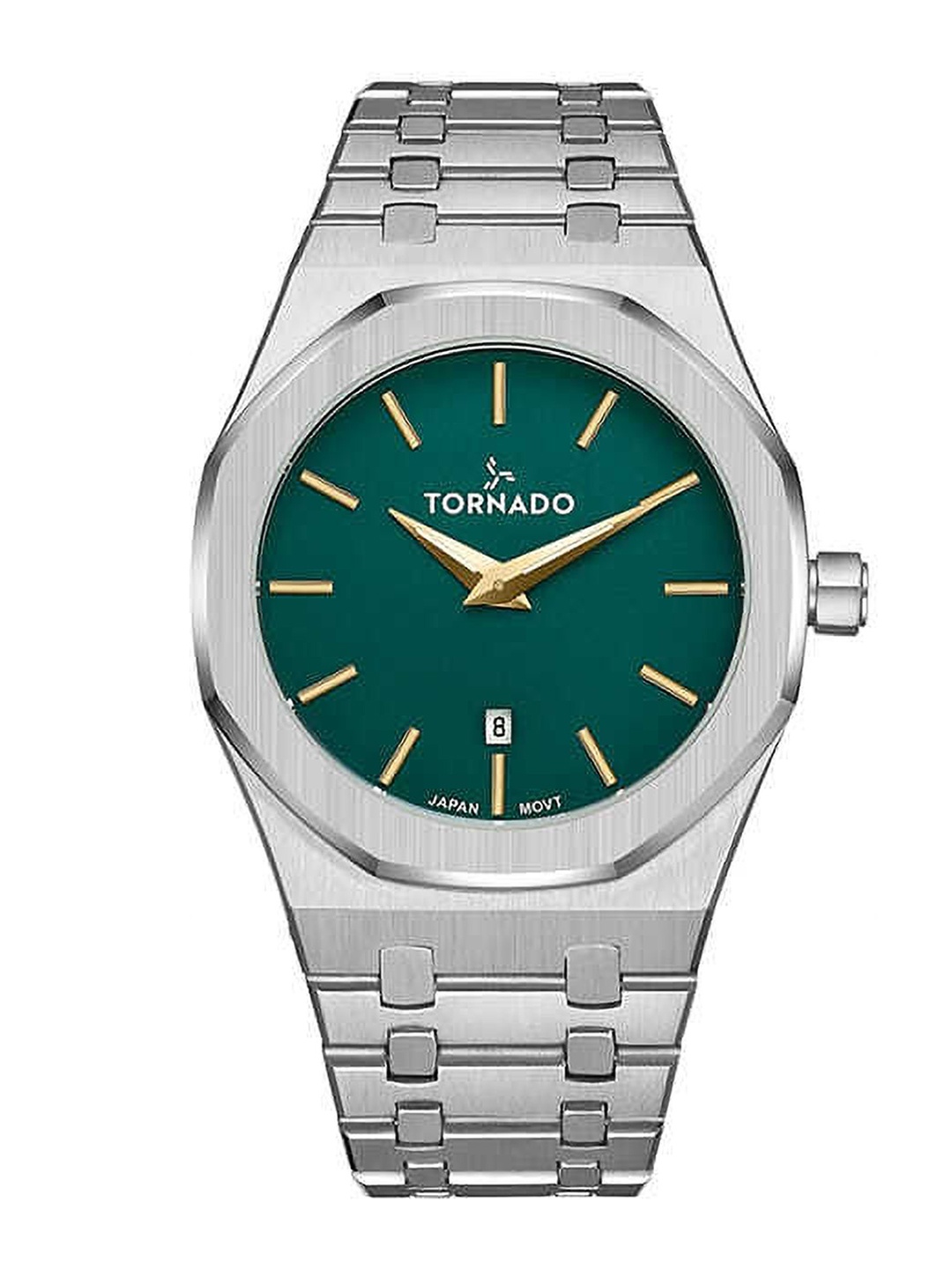 

TORNADO Men Dial & Stainless Steel Bracelet Style Straps Analogue Watch T9009-SBSHG, Green