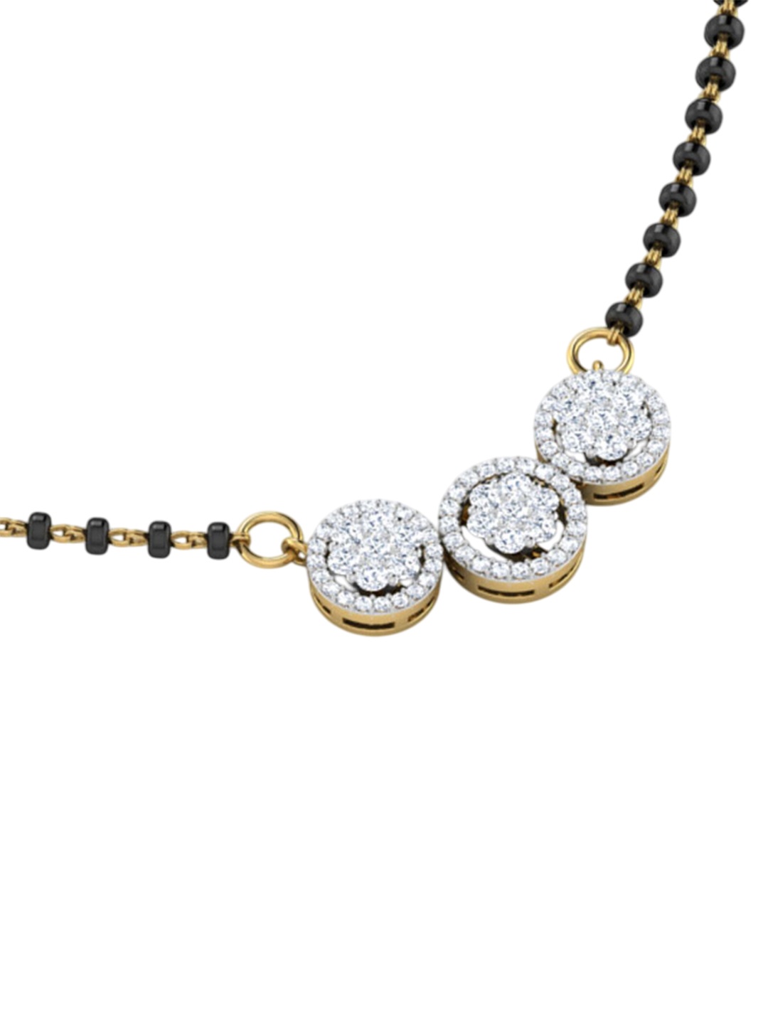 

Wynona Gold Plated Stones Studded and Beaded Mangalsutra