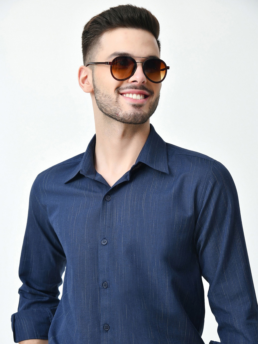 

ALL WAYS YOU Men Standard Opaque Casual Shirt, Blue