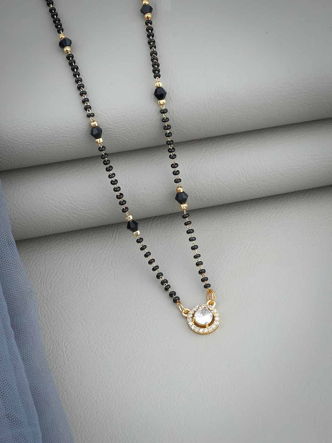 

Wynona Gold-Plated American Diamond Mangalsutra