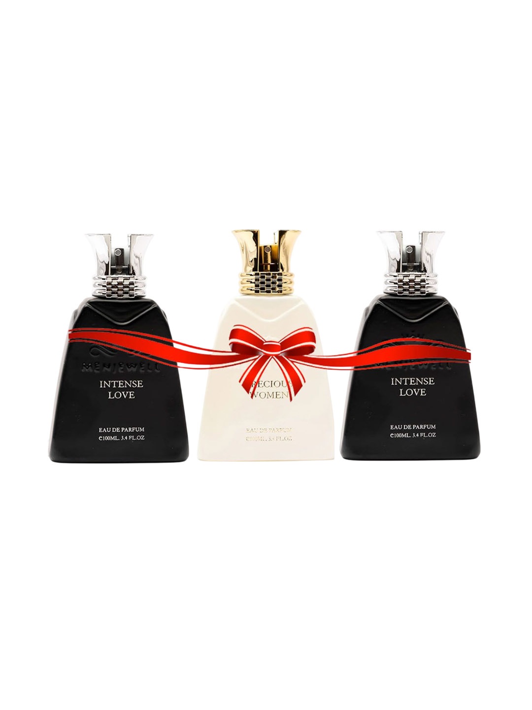 

Menjewell Set Of 3 Intense Love & Precious Women Eau De Parfum - 100 ml Each, Multi