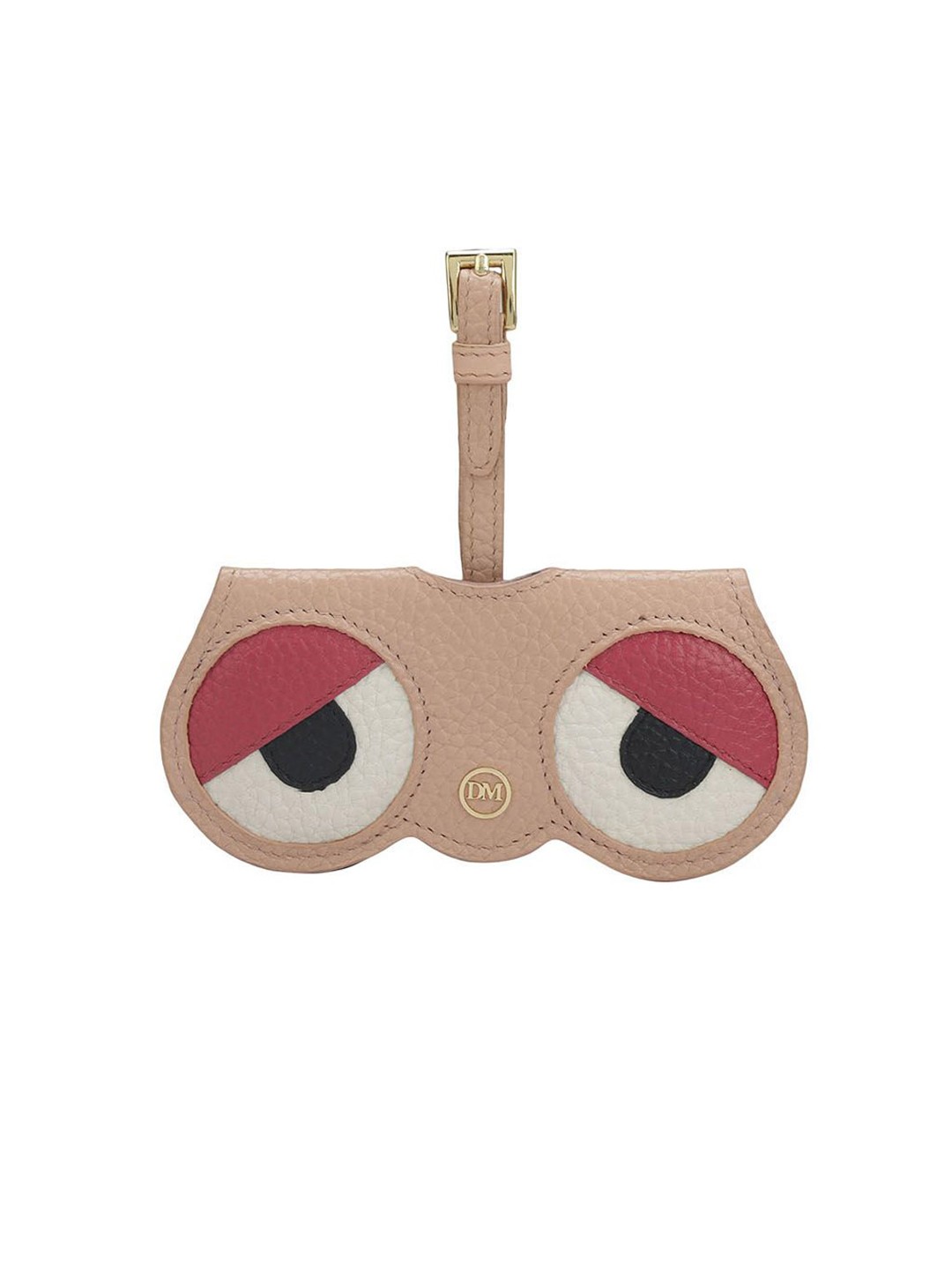 

Da Milano Unisex Woven Designed Sunglass Case, Nude
