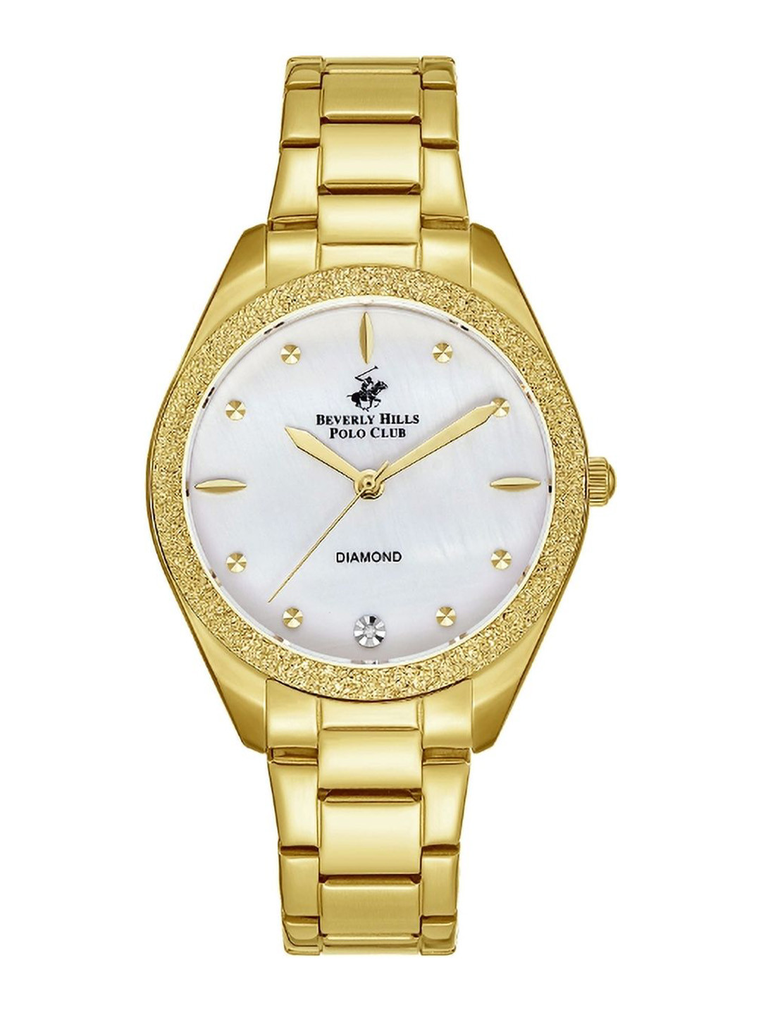 

Beverly Hills Polo Club Women Embellished Dial & Bracelet Style Analogue Watch BP5043Y.120, Gold