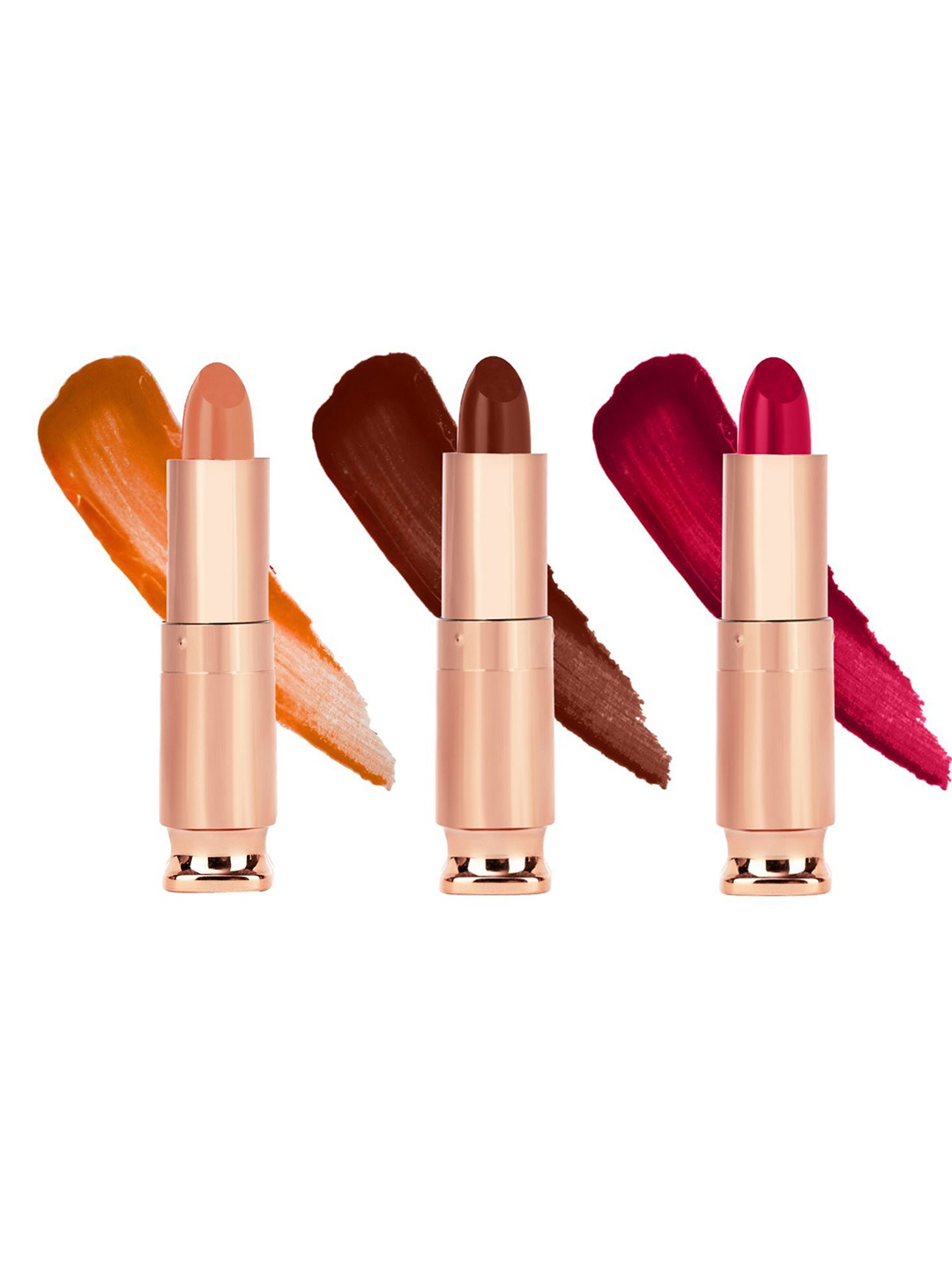 

krayons Set Of 3 Classy Long Stay Matte Lipstick With Jojoba -3.5 g Each -162-167-152, Pink