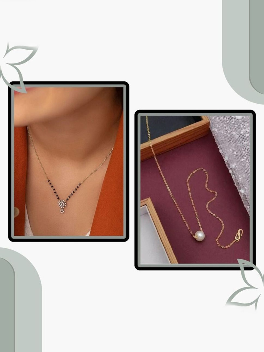 

Wynona Set Of 2 Gold-Plated Stone Studded & Beaded Mangalsutra
