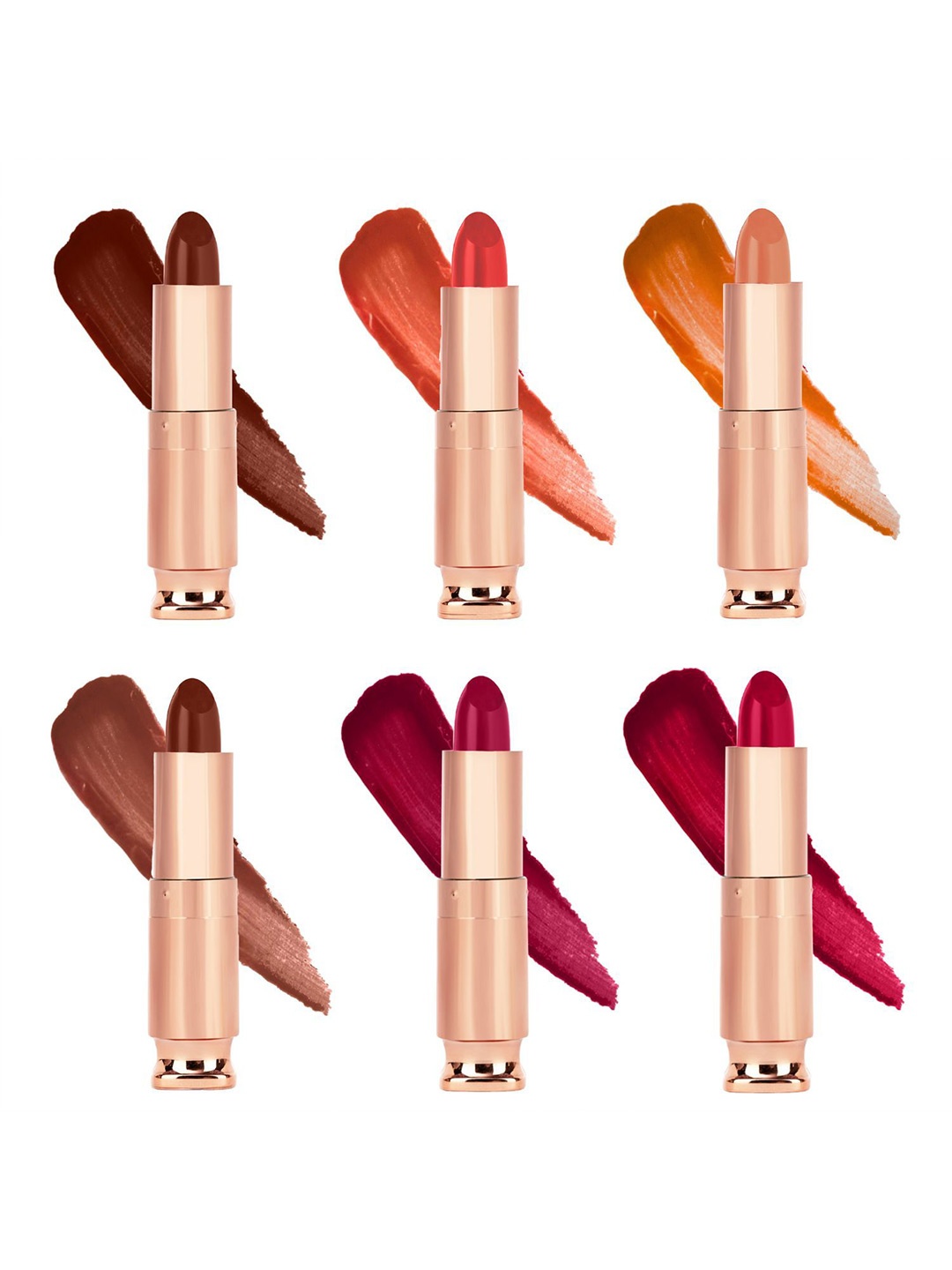 

krayons Set Of 6 Classy Matte Lipstick - 3.5 g Each - Shade 167-193-162-111-110-173, Nude