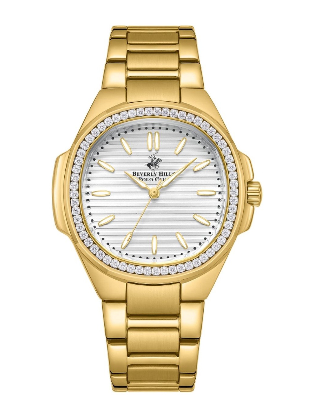 

Beverly Hills Polo Club Women Embellished Dial & Straps Analogue Watch BP5039Y.130, Gold