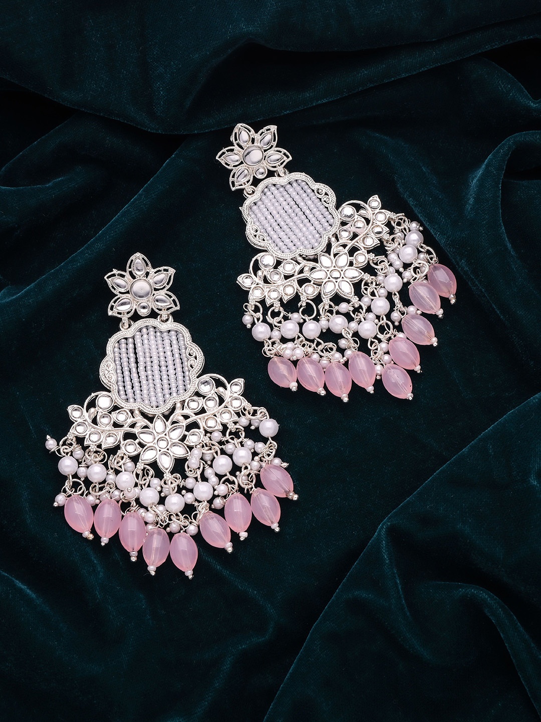 

Brado Jewellery Floral Drop Earrings, Pink