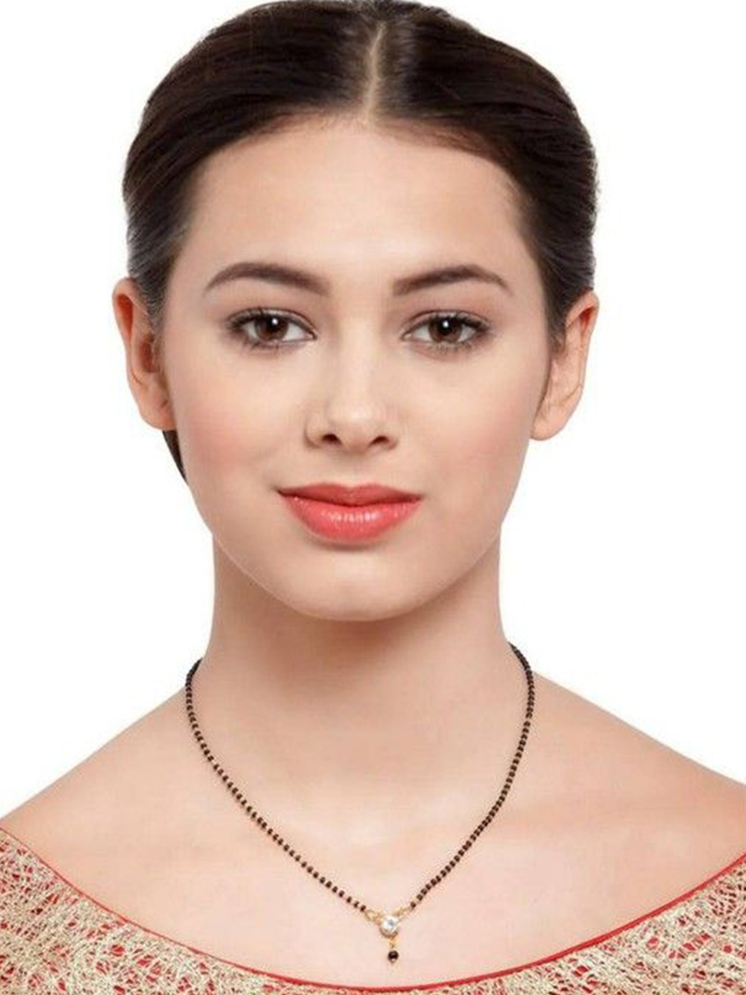 

Wynona Set Of 2 Gold-Plated Stone Studded & Beaded Mangalsutras