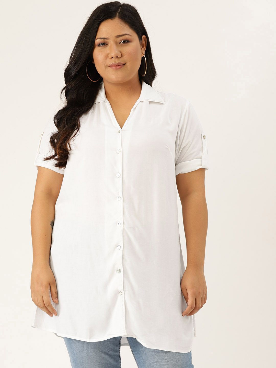 

theRebelinme Women Opaque Casual Shirt, White