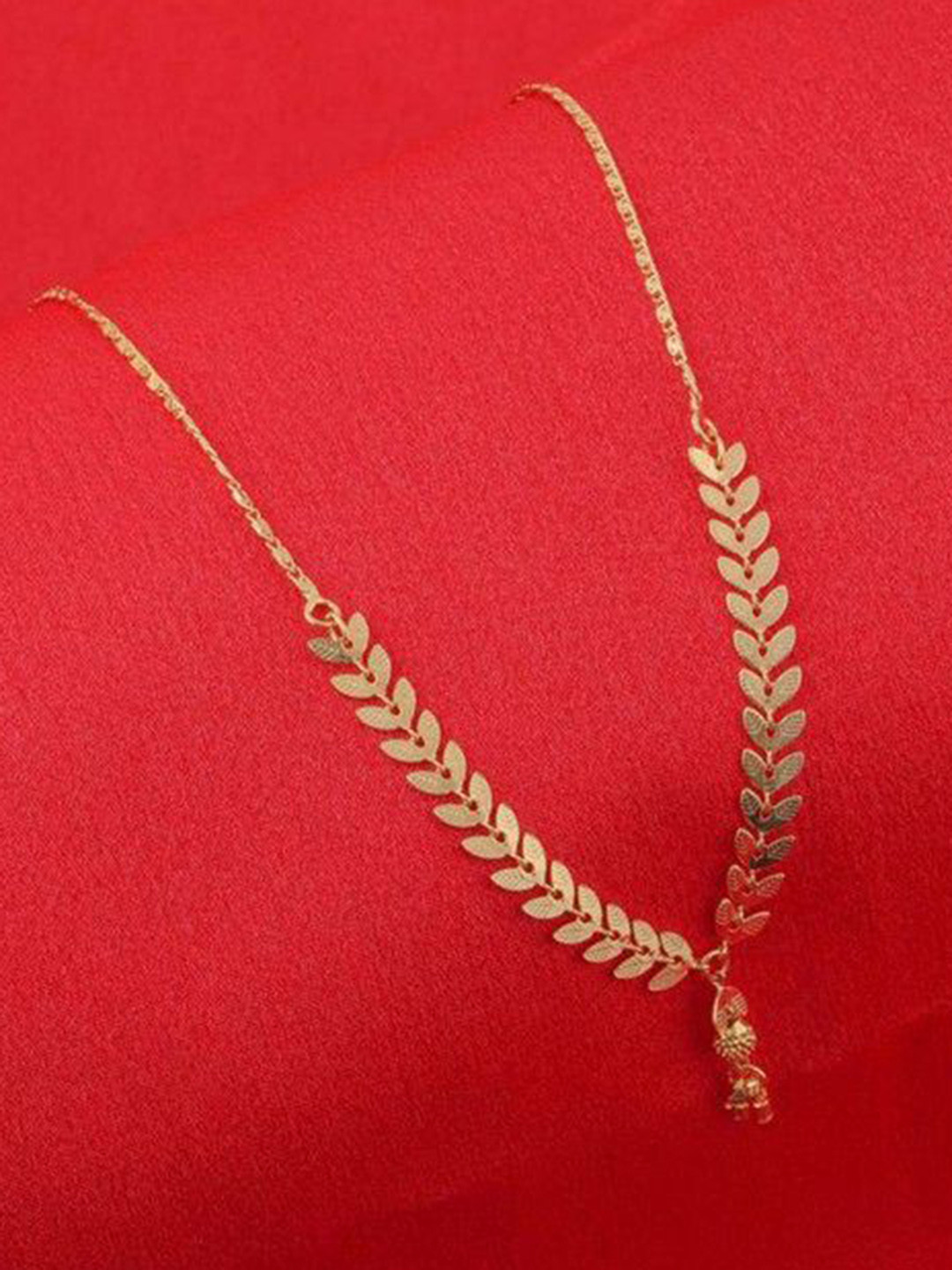 

Wynona Set Of 2 Gold-Plated Stones Studded and Beaded Mangalsutra
