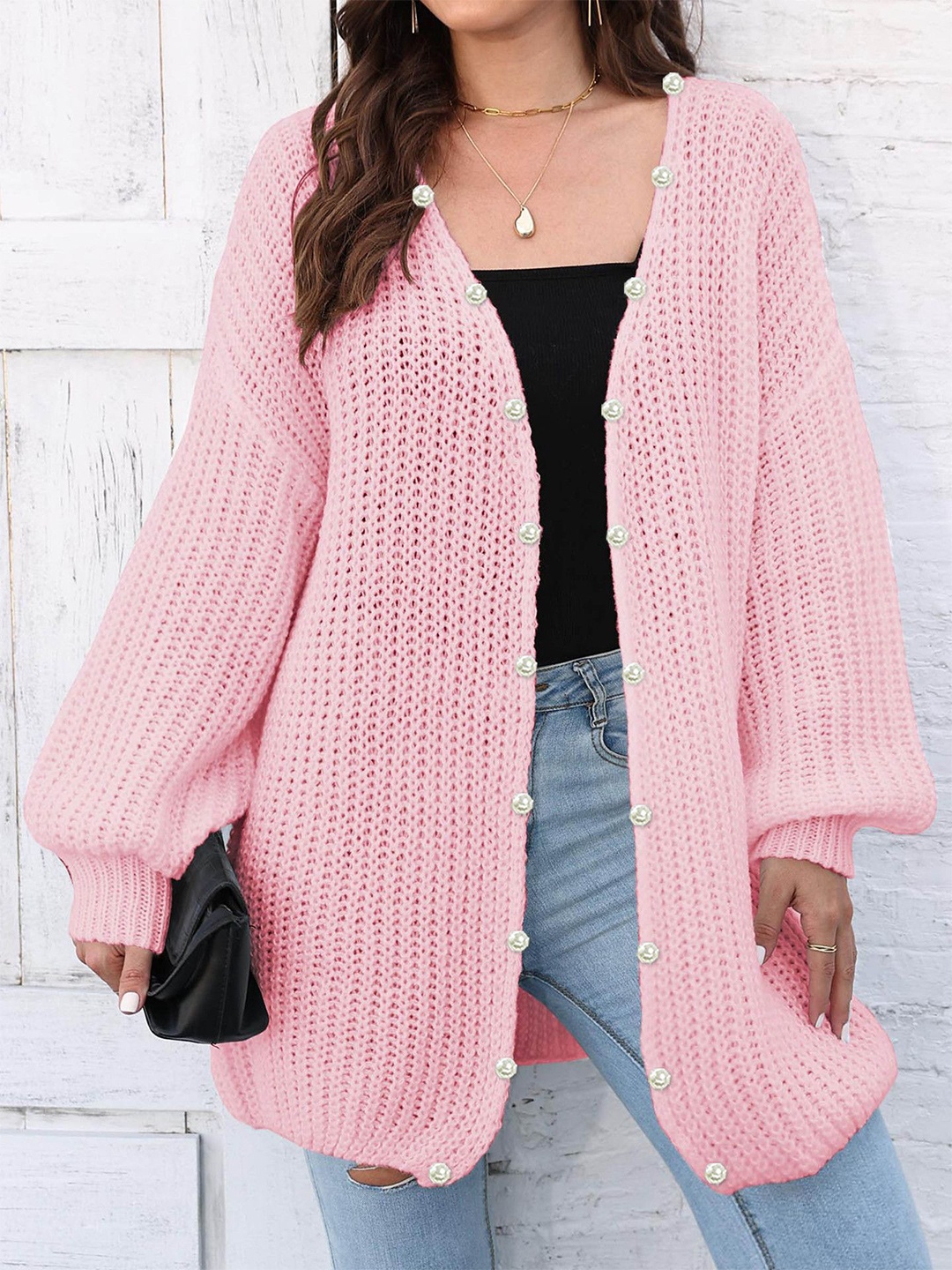 

StyleCast Women Embellished Shrug, Pink