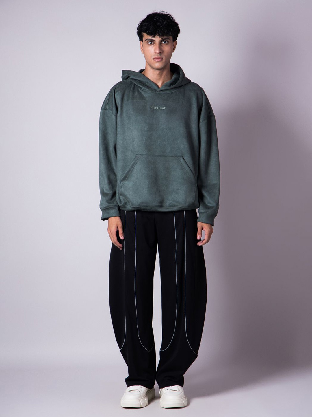 

Hop Head Powder Blue Suede Bliss Hoodie, Green