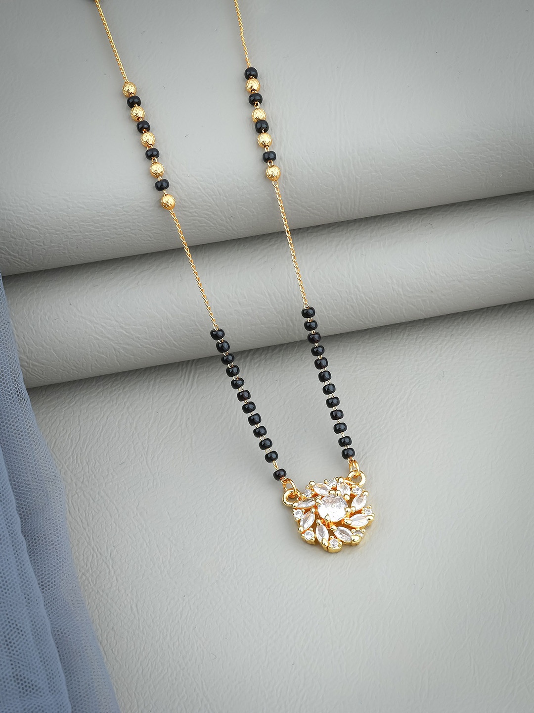 

Wynona Gold-Plated American Diamond Mangalsutra
