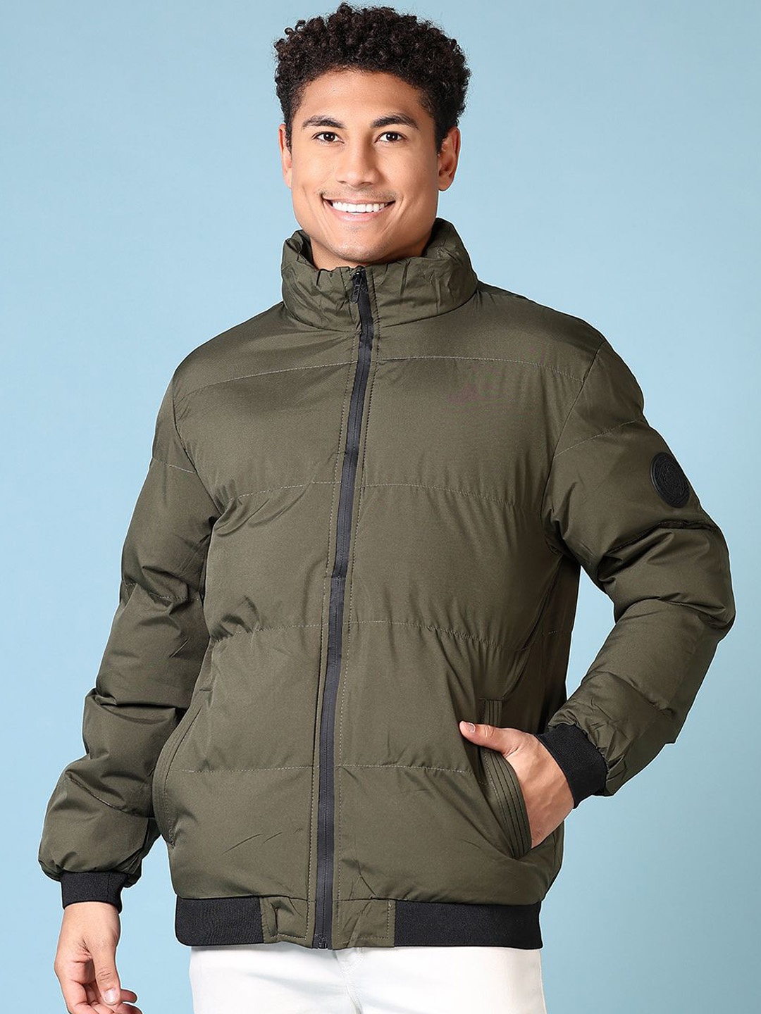 

V-Mart Men Padded Jacket, Olive