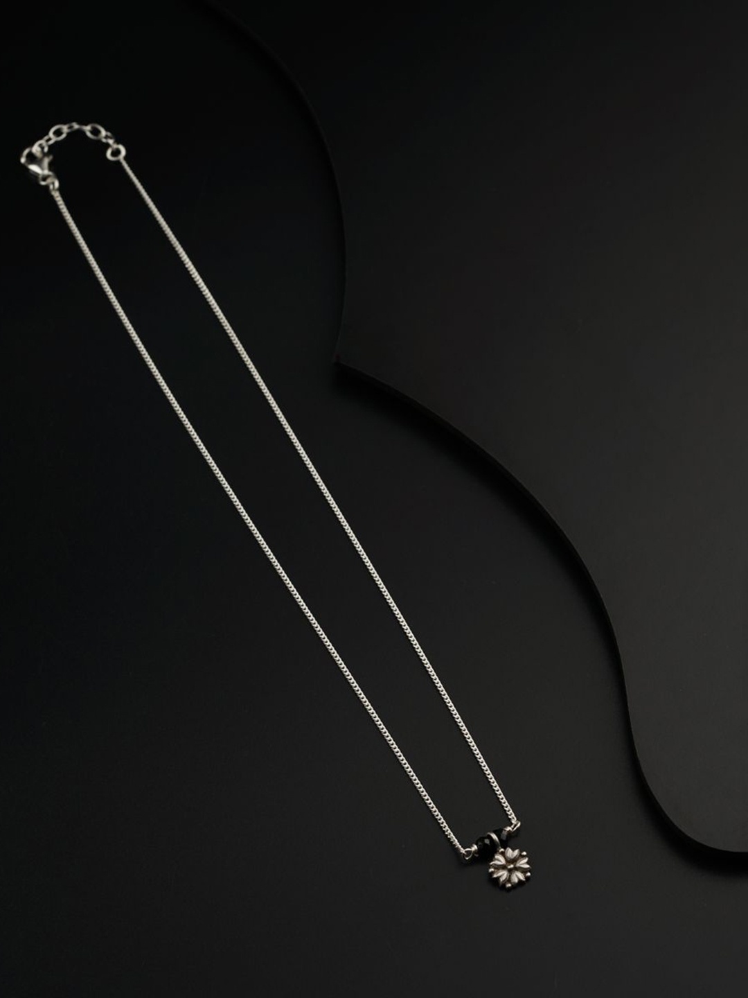 

House of Aadyaa Silver Beaded Mangalsutra