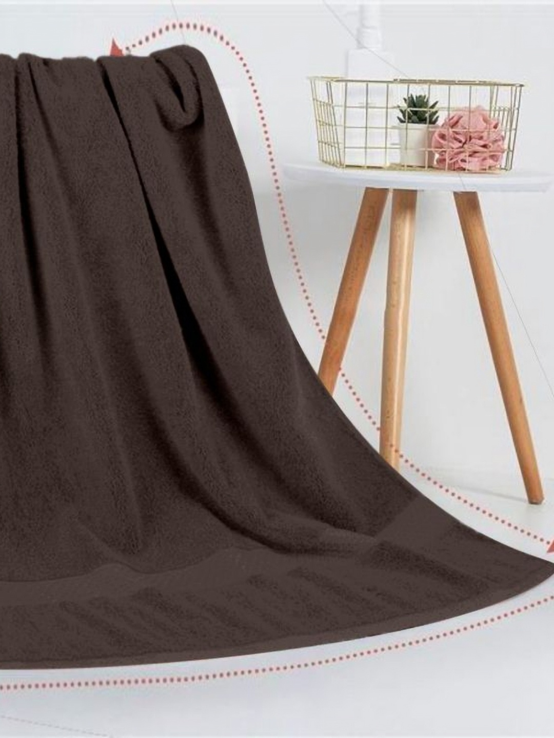 

HOME PLUS STUDIOS Brown 3 Cotton 650 GSM Bath Towel