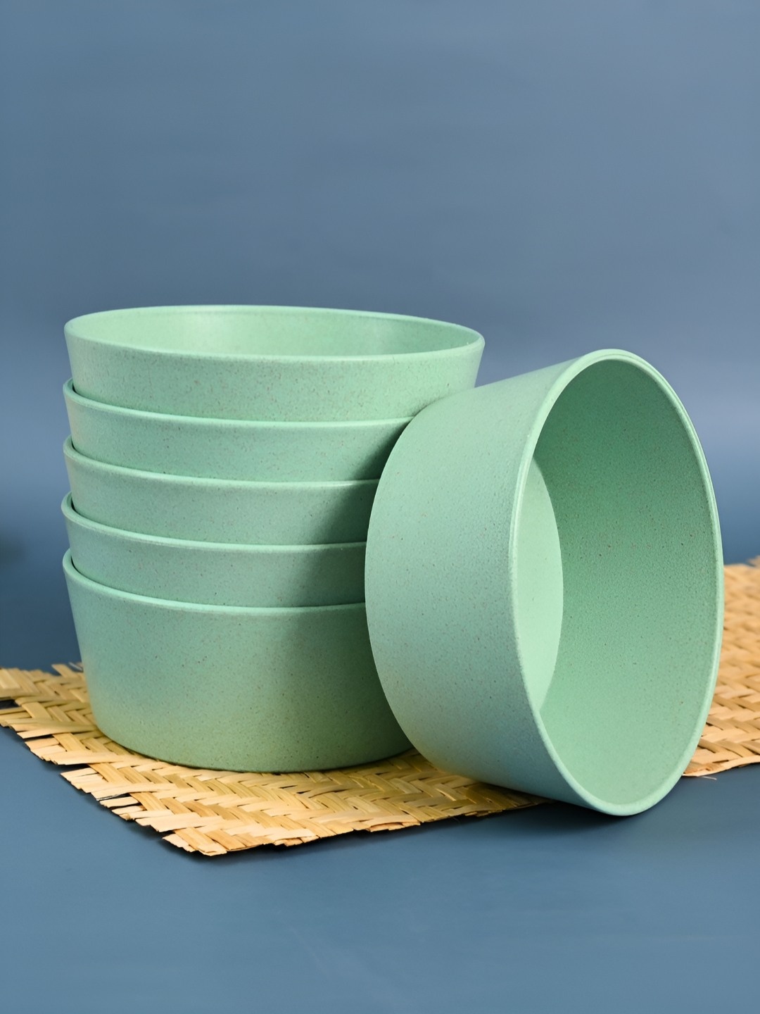 

eha Green 2024 6 Pieces Plastic Dishwasher Safe Serving Bowl