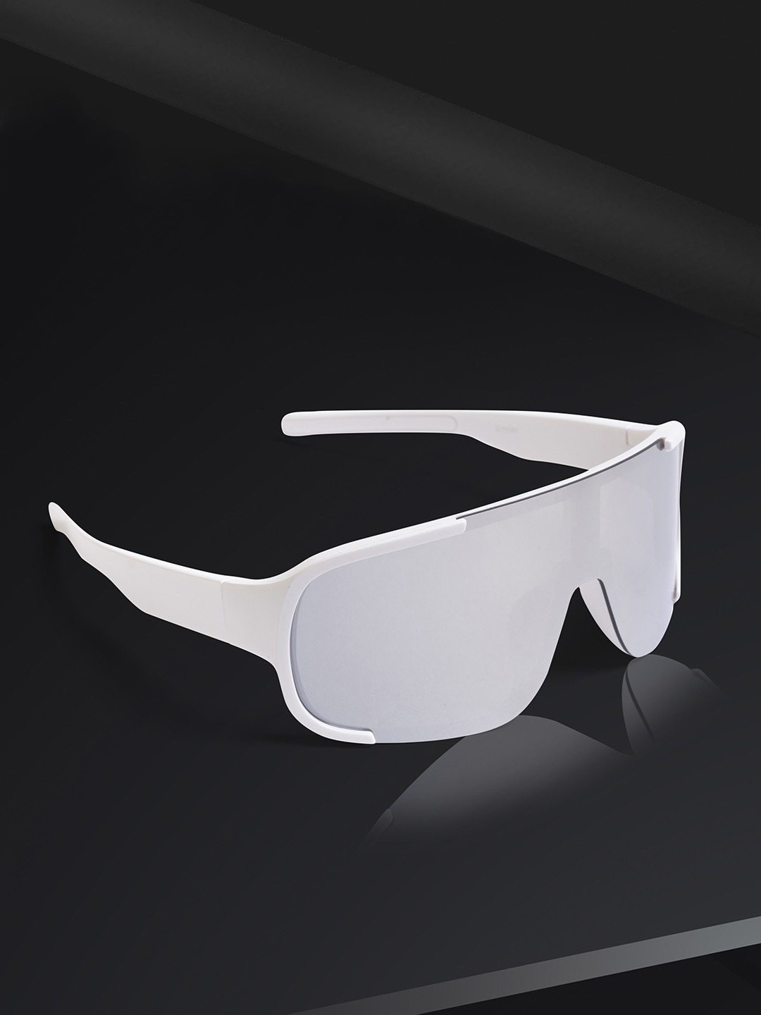 

DIMEH Unisex Sports Sunglasses with Polarised and UV Protected Lens, Silver