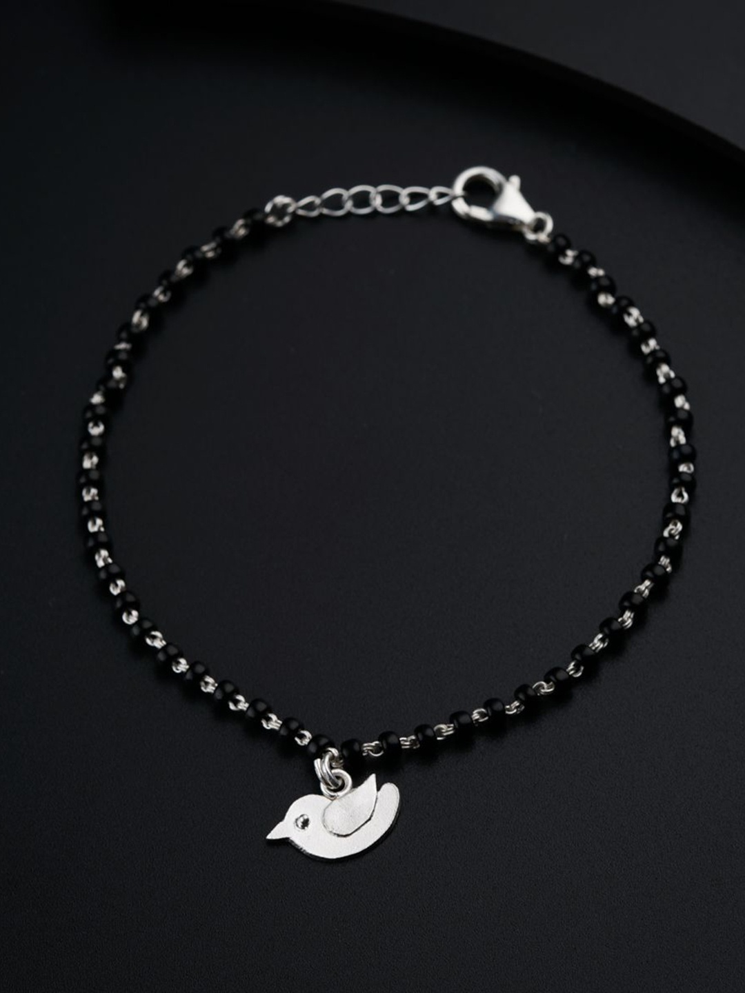 

House of Aadyaa Artificial Beads Mangalsutra, Silver