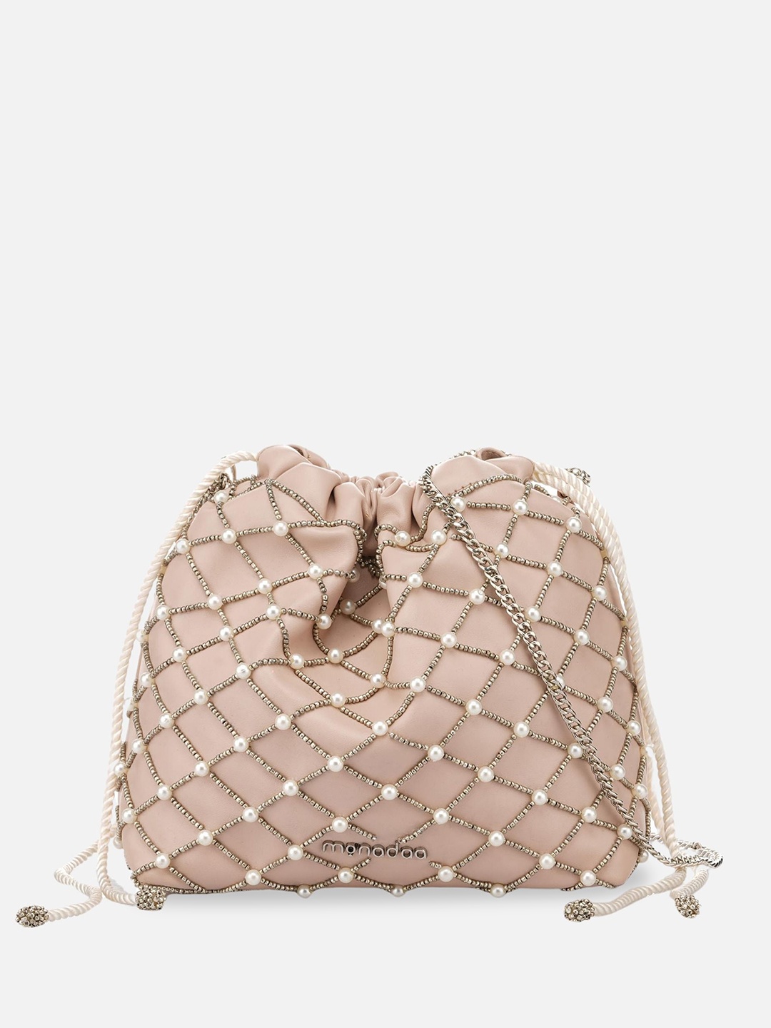 

Monadaa Bucket Handheld Bag with Quilted, Pink