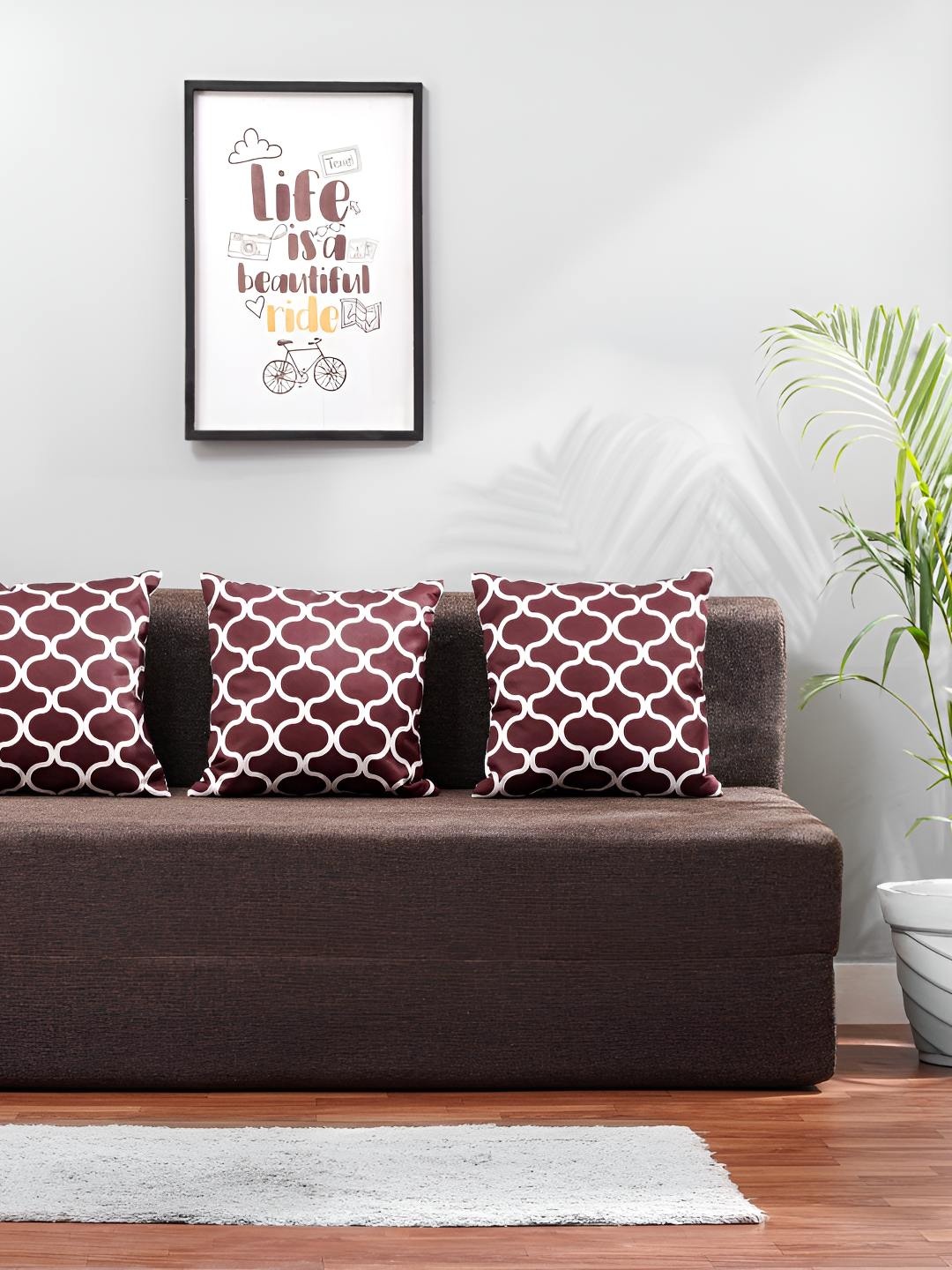 

Solis Primus Comfort for all Brown Foam Fold Out Sofa Cum Bed