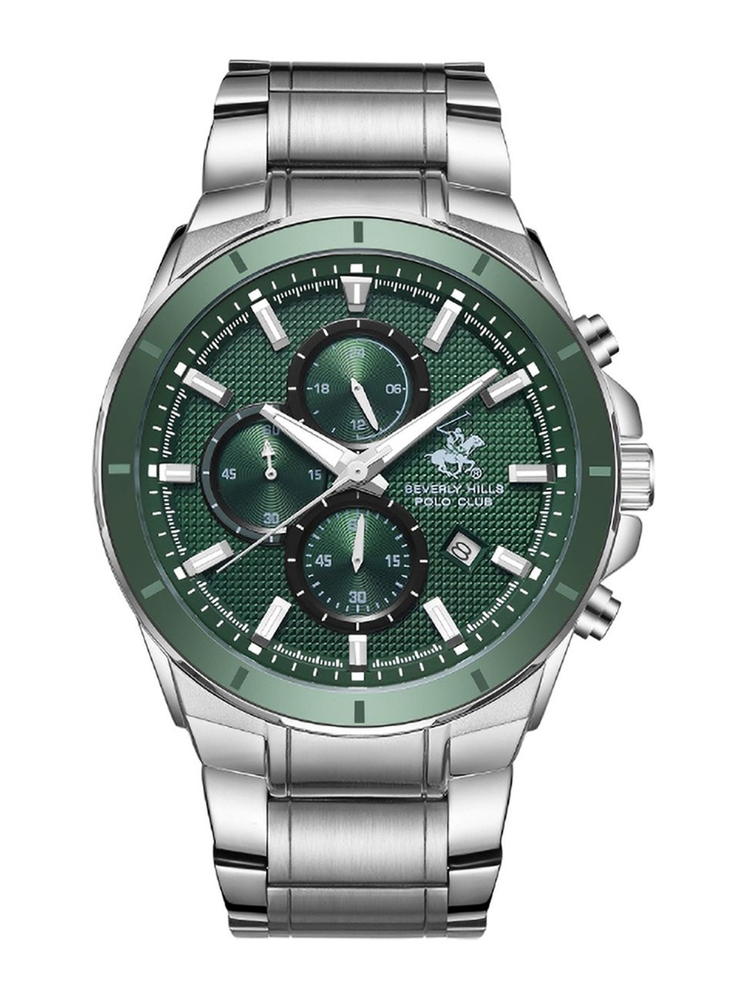 

Beverly Hills Polo Club Men Dial & Straps Analogue Chronograph Watch BP3598Y.370, Green