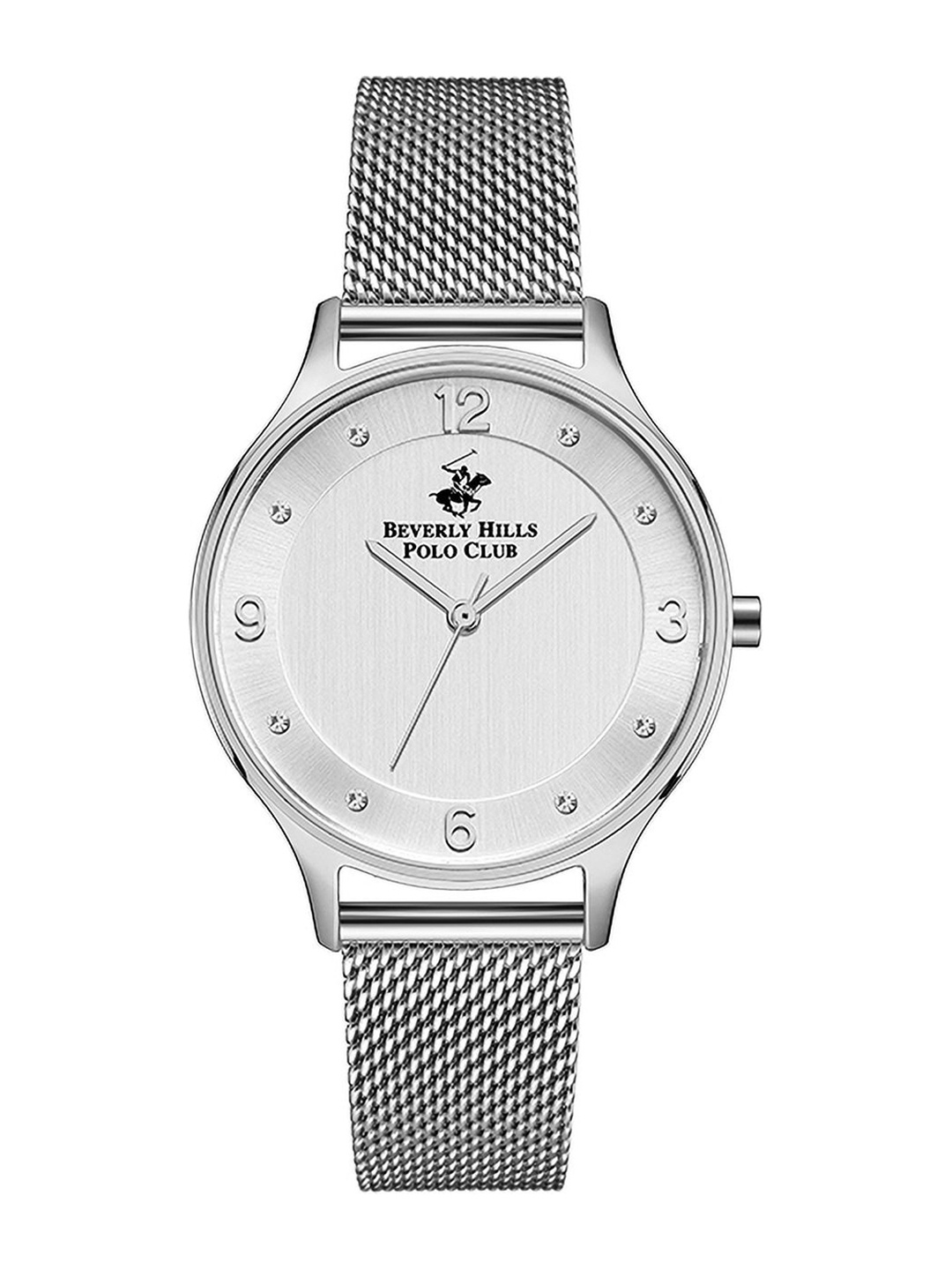 

Beverly Hills Polo Club Women Stainless Steel Straps Analogue Multi Function Watch, Silver