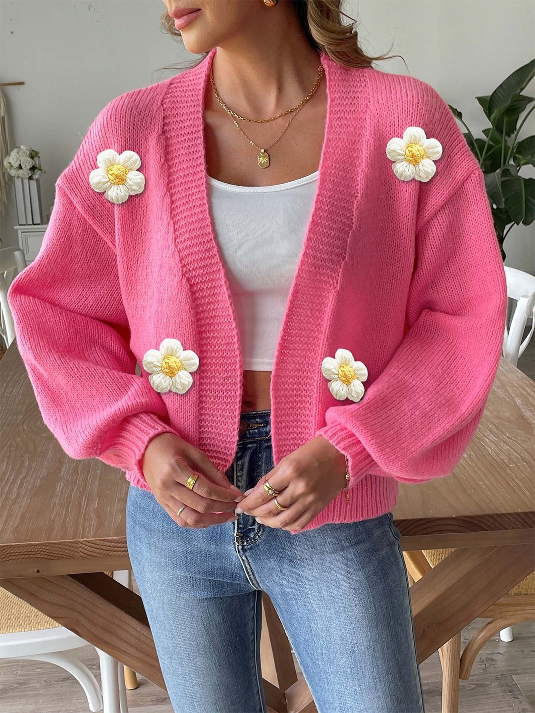 

StyleCast Women Embroidered Pullover, Fuchsia