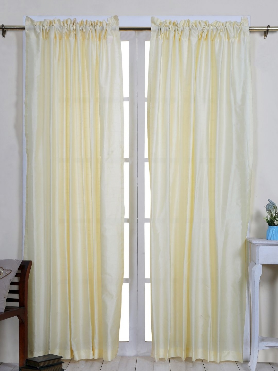 

Soumya Cream-Coloured Set of 2 Sheer Door Curtain