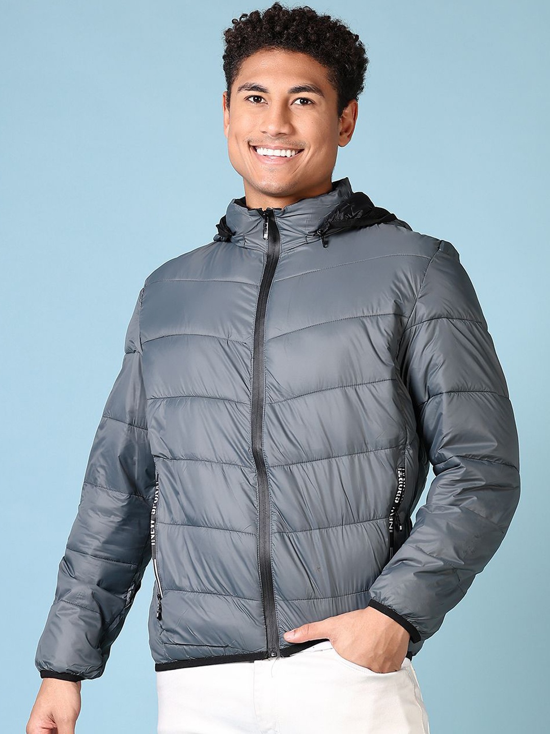 

V-Mart Men Padded Jacket, Grey