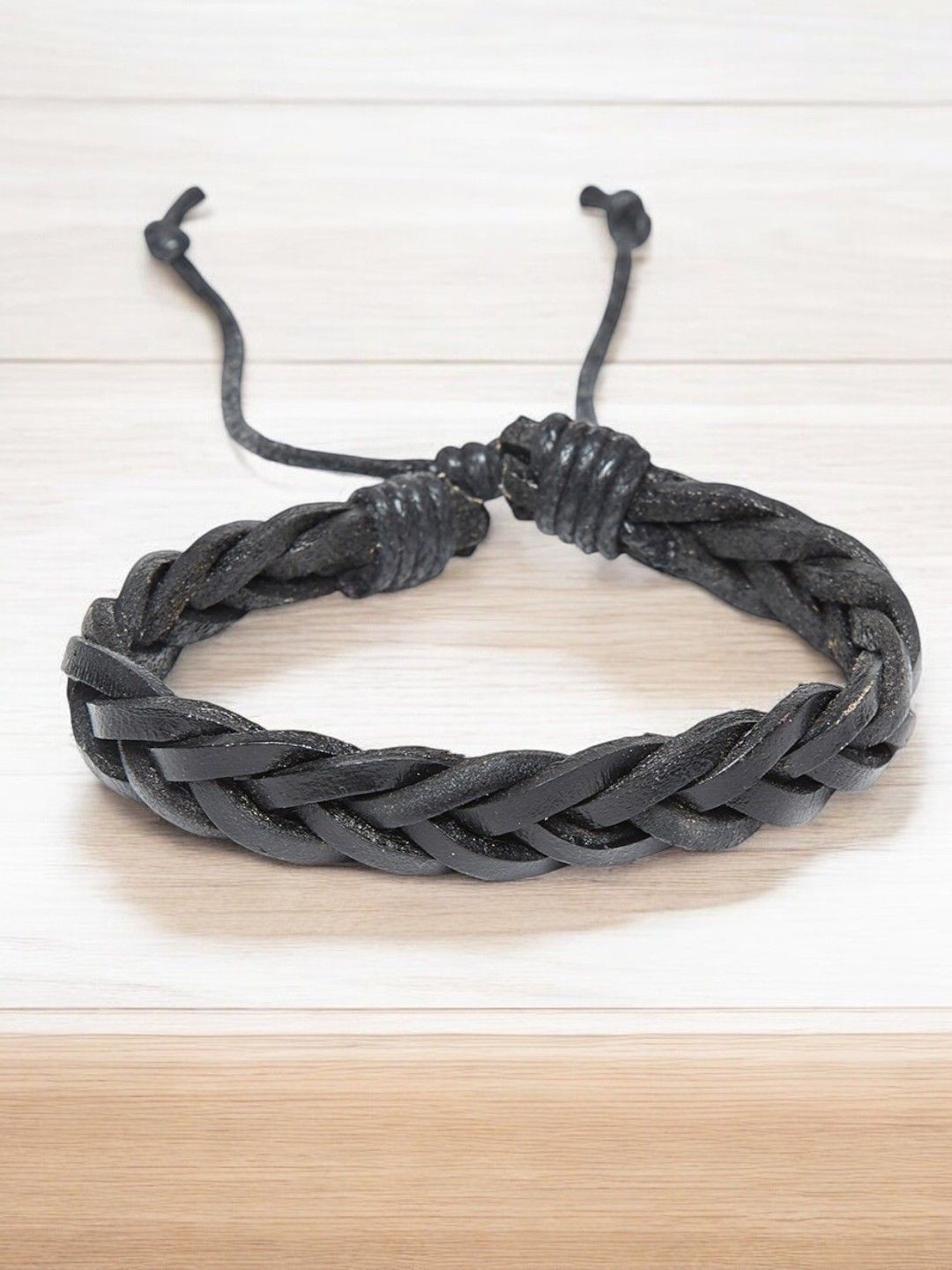 

The Roadster Lifestyle Co Braided Wrap Around Adjustable Bracelet, Black
