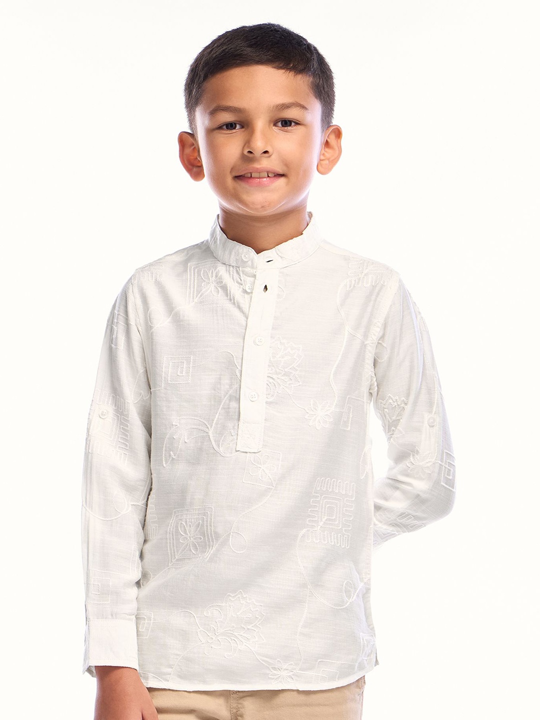 

NO MONDAYS Boys Opaque Casual Shirt, White