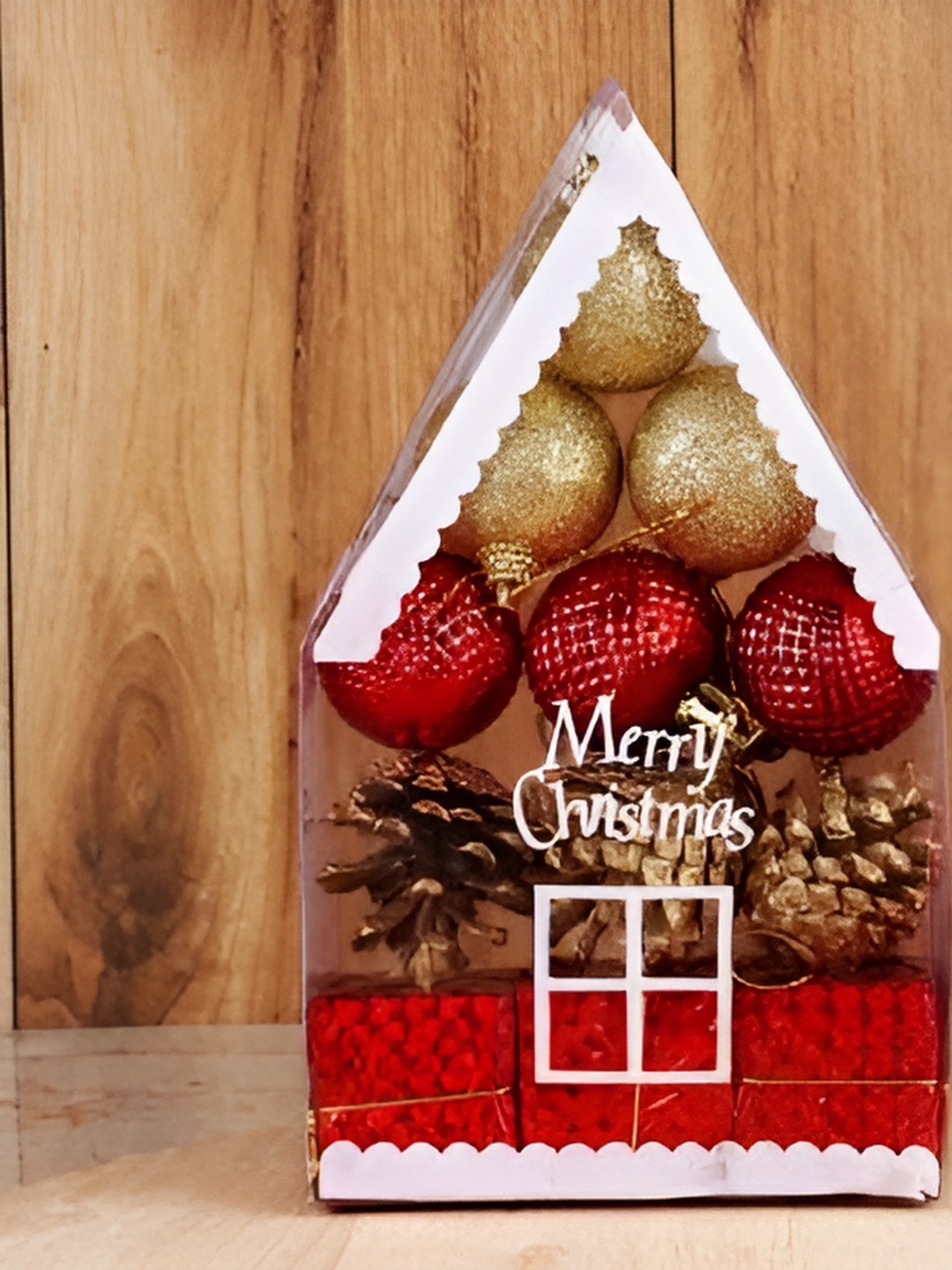 

CraftVatika 12-Pcs Red & Gold Christmas Hanging Ornaments