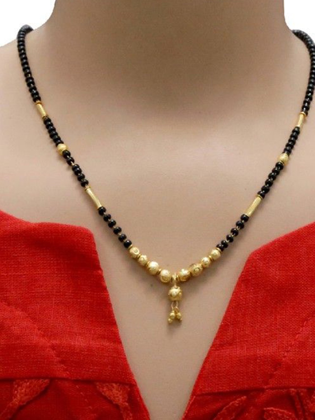 

Wynona Gold Plated Artificial Beads Mangalsutra