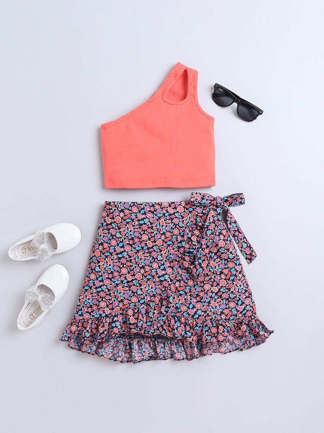 

taffykids Girls Top with Skirt, Orange