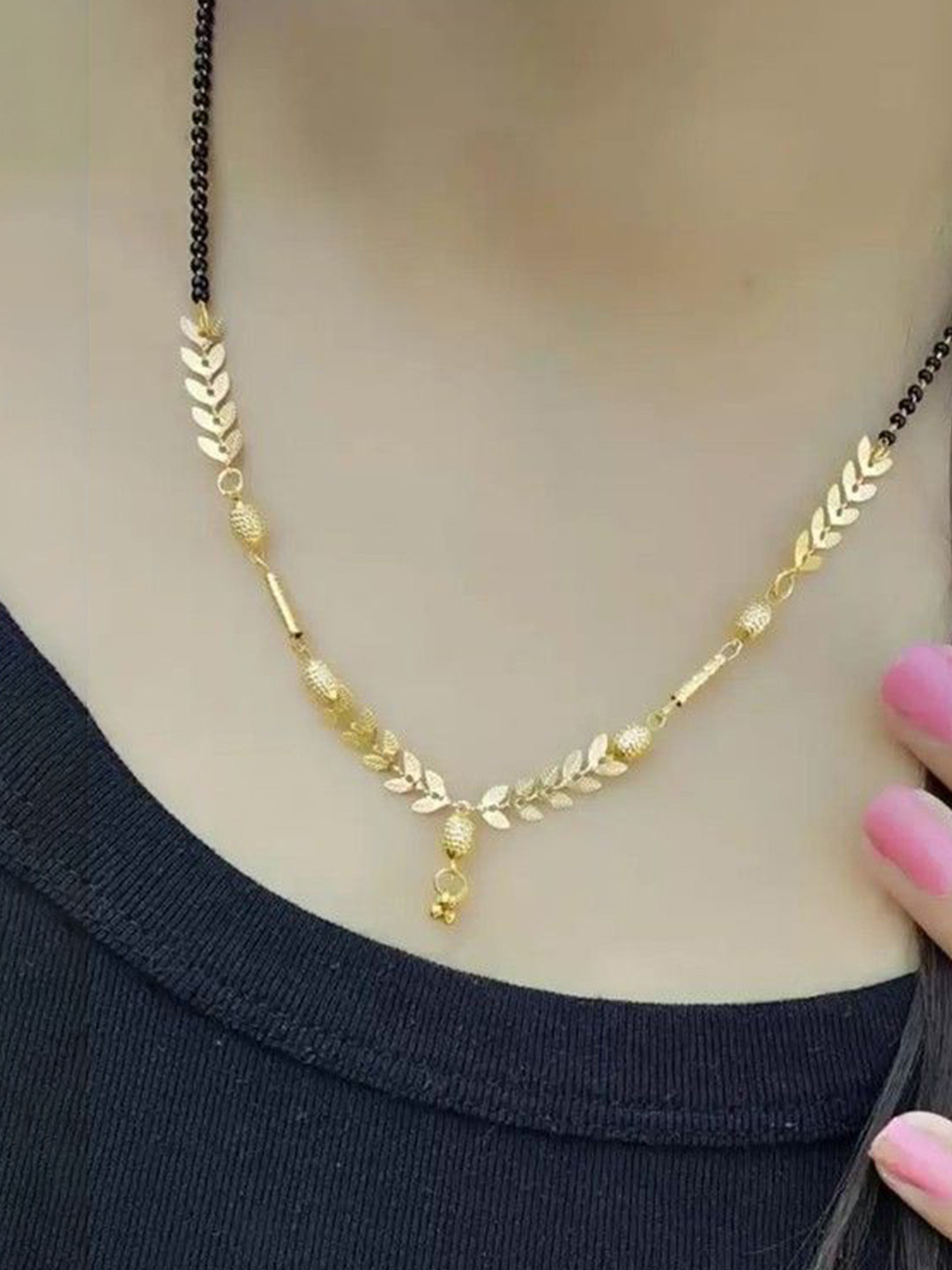 

Wynona Gold-Plated Beaded Mangalsutra