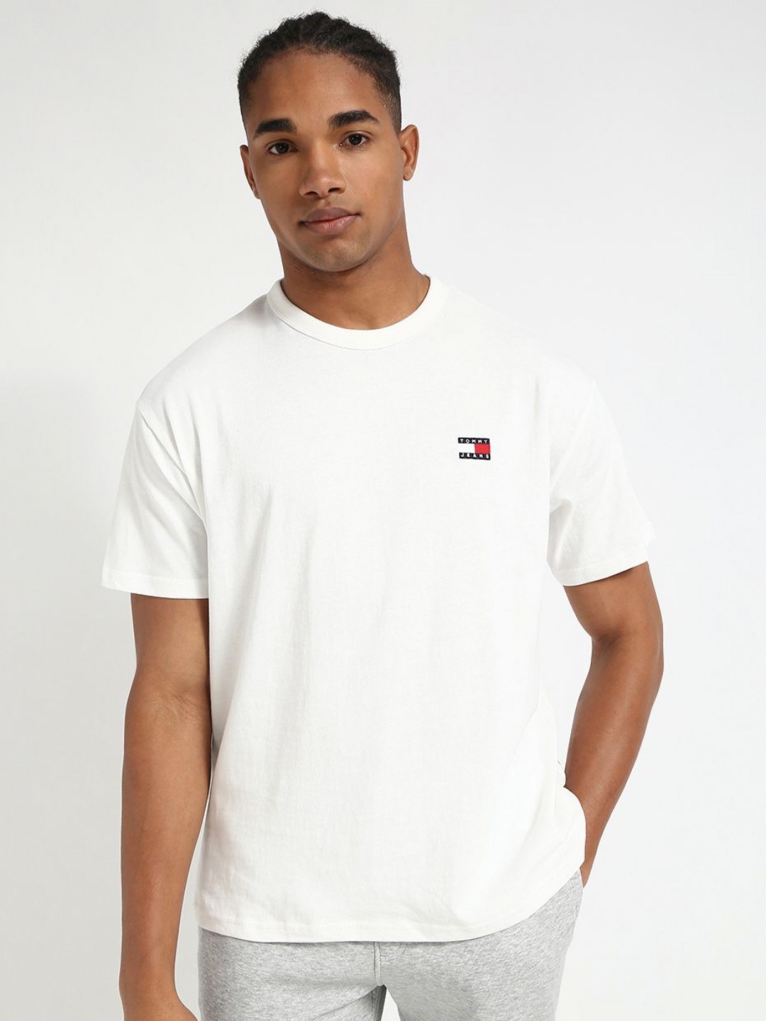 

Tommy Hilfiger Men Solid Cotton T-shirt, White