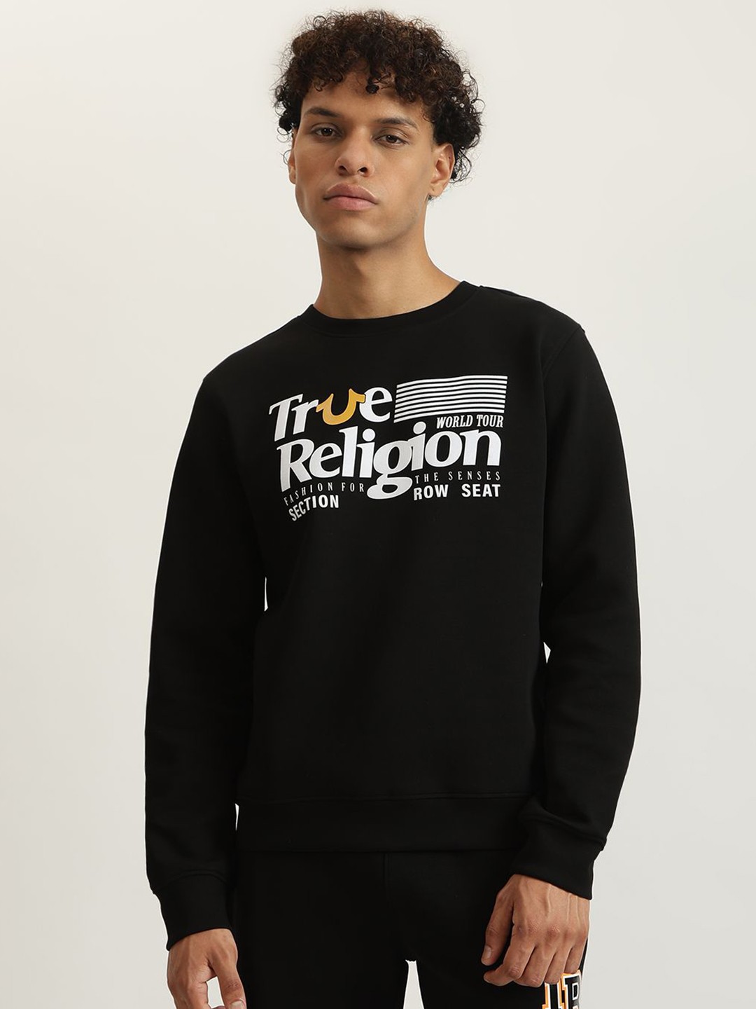 

True Religion Men Printed Sweatshirt, Black
