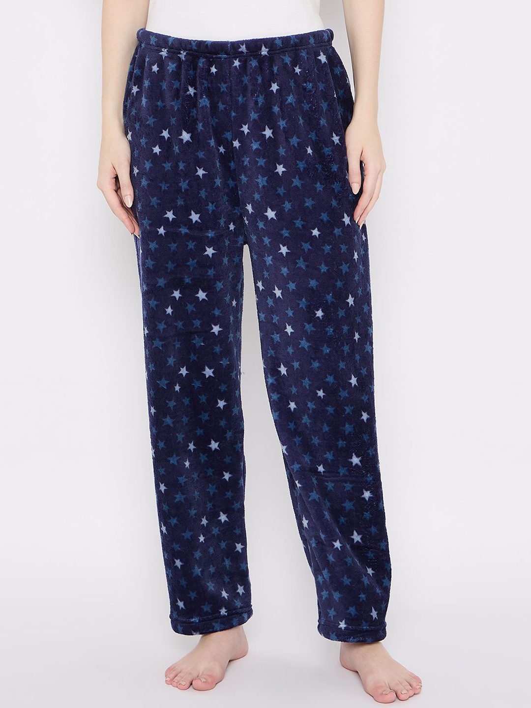 

Camey Printed Mid Rise Lounge Pants, Navy blue