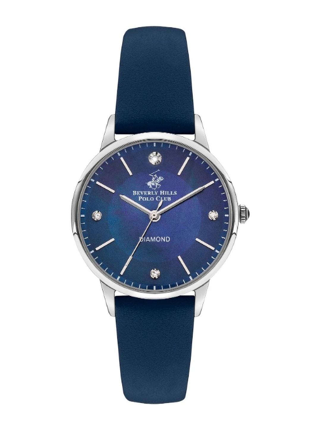 

Beverly Hills Polo Club Women Embellished Dial & Leather Straps Analogue Watch-BP3392C.399, Blue