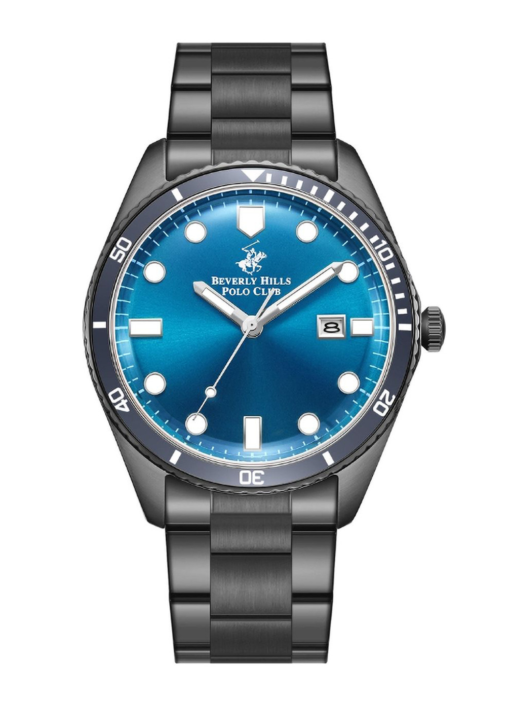 

Beverly Hills Polo Club Men Mother of Pearl Dial & Bracelet Style Straps Analogue Watch, Blue