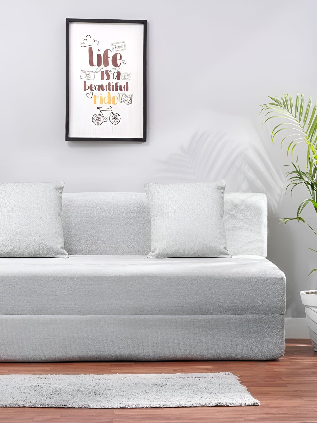 

Solis Primus Comfort for all 3 Seater Foam Fold Out Sofa Cum Bed, Silver