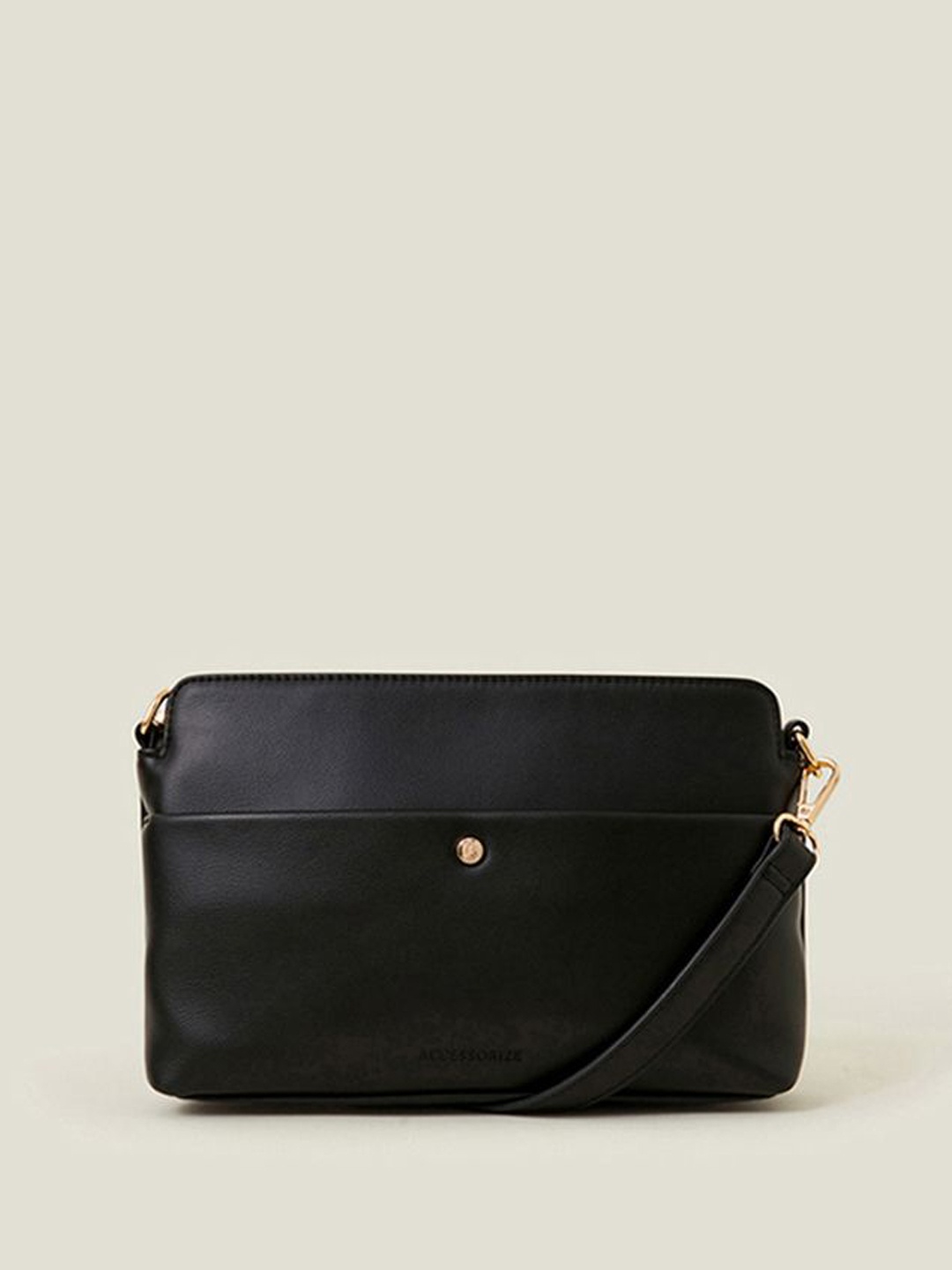 

Accessorize PU Structured Sling Bag, Black