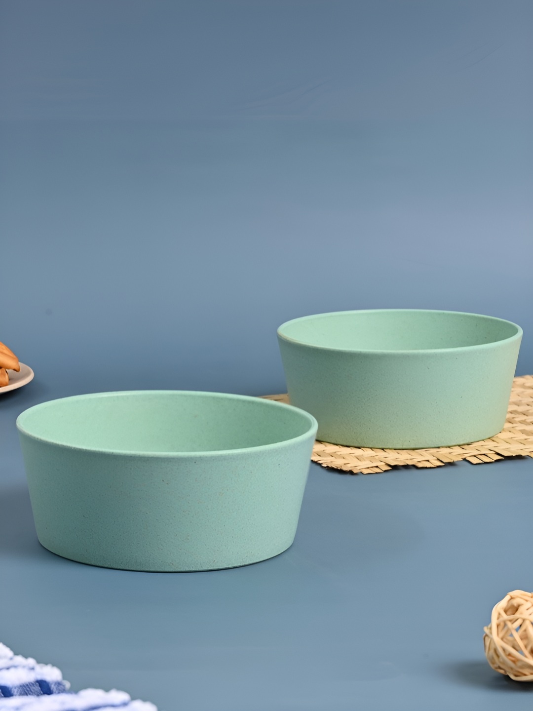 

eha Green 2024 2 Pieces Plastic Dishwasher Safe Serving Bowl