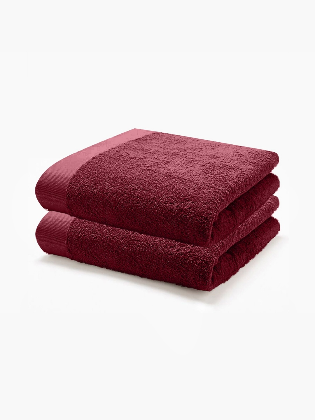 

HOME PLUS STUDIOS Maroon 2 Cotton 650 GSM Bath Towel