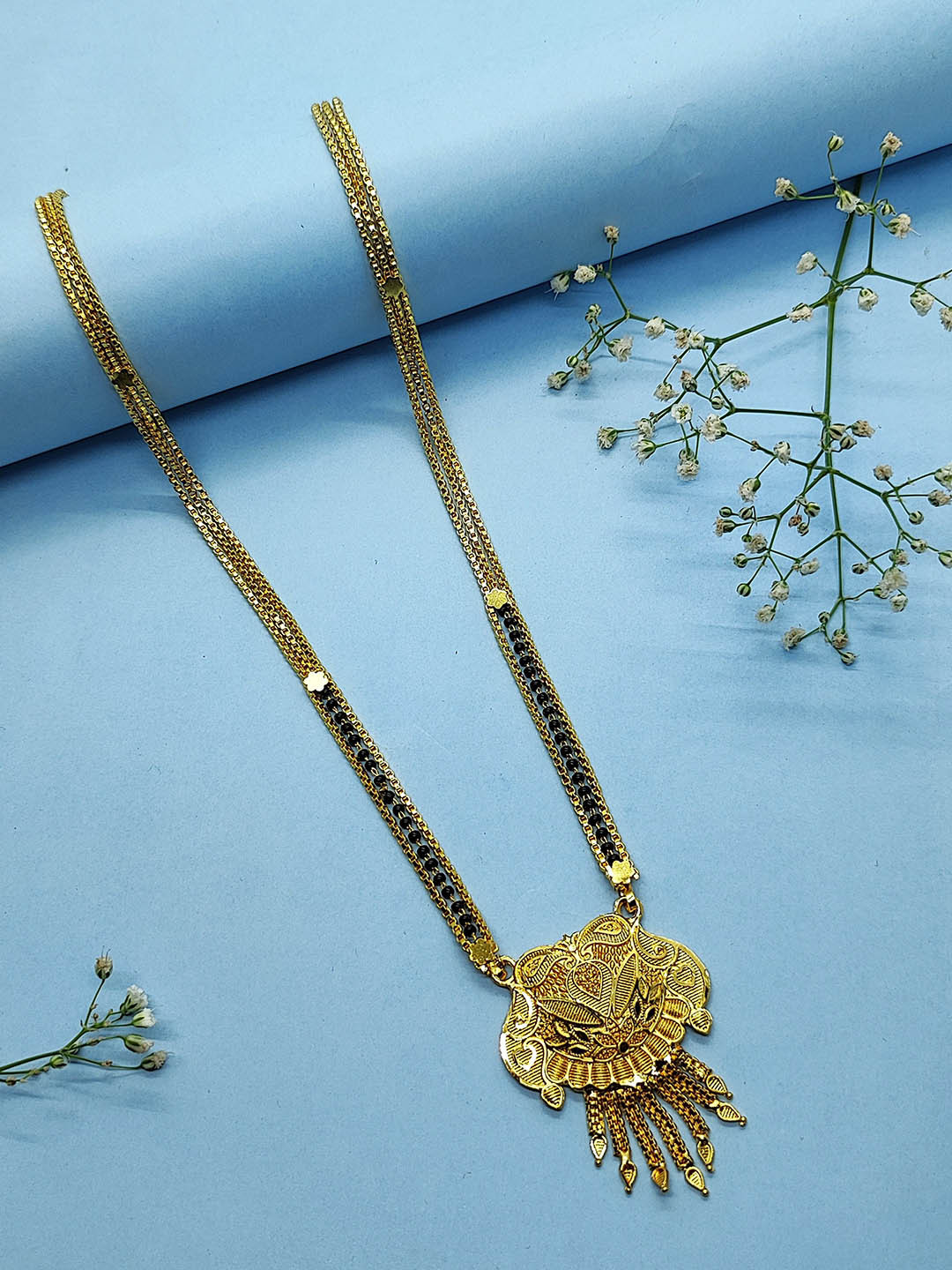 

Wynona Gold-Plated Beaded Mangalsutra