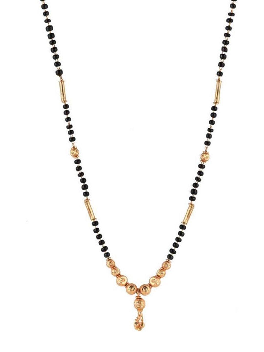 

Wynona Set of 2 Gold Plated Stones and Beads Studded Mangalsutra